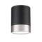 Z-Lite Algar Flush Mount, 1-Light, 6 In.W x 8 In.H, Matte Black + Brushed Nickel/Frosted 1006F6-MB-BN-LED - alternate 1
